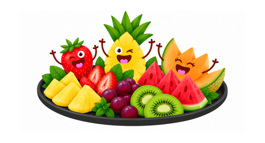Plateau de fruits découpés