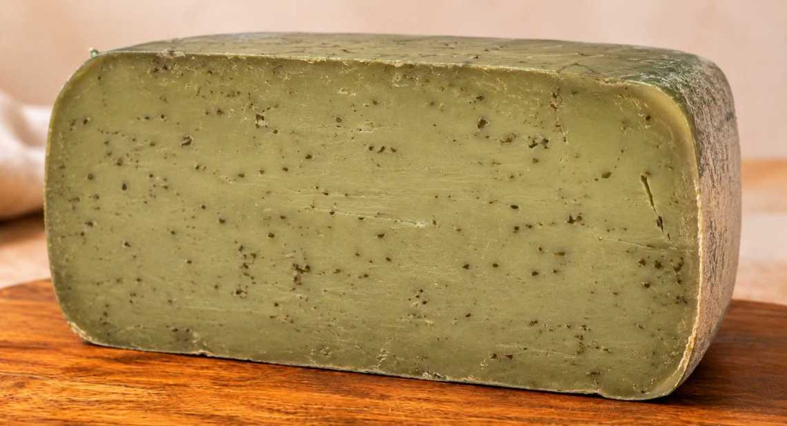 Tomme fermière Pesto Basilic